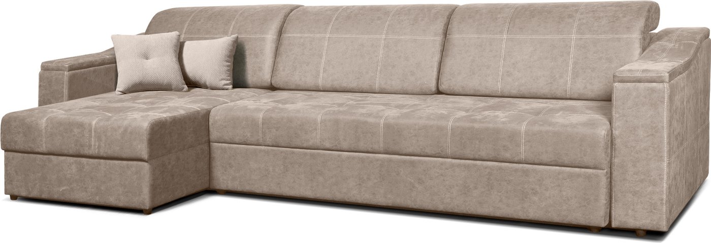 

Угловой диван Анмикс Бергамо (бежевый велюр)