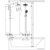 Душевая система  Hansgrohe Raindance Select 240 Showerpipe (27117000)