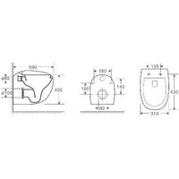 Унитаз подвесной WeltWasser Amberg 506 + Jeckenbach 004 GL-WT + Amberg RD-WT
