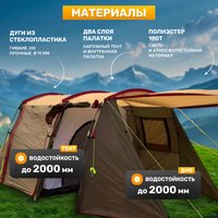 Кемпинговая палатка Sundays ZC-TT105-4 (серебристый/коричневый край)