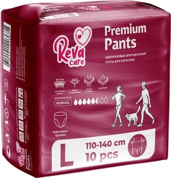 Трусы-подгузники для взрослых Reva Care Standart L (10 шт)