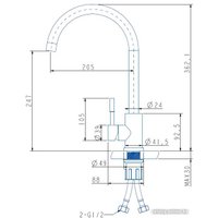 Смеситель Gran-Stone Ark (308 черный)