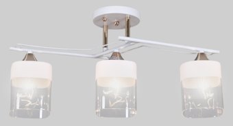 Припотолочная люстра Aitin Pro НПБ 02-3x60-101 6096/3 (белый/зотоло)