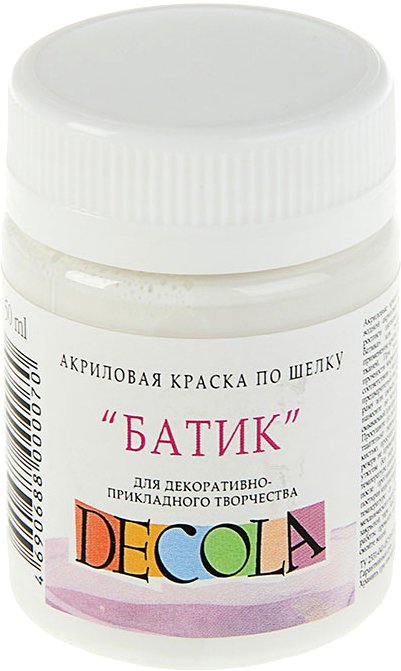 

Акриловая краска Decola Шелк Батик 4428104 (белый, 50 мл)