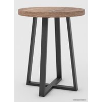 Журнальный столик Hype Mebel Челси 40x40 (черный/дуб галифакс олово)