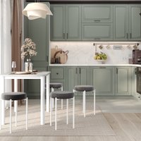 Табурет Mio Tesoro Гамма круг (графит/белый)