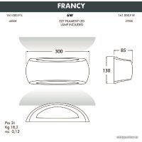 Уличный накладной светильник Fumagalli Francy 1A1.000.000.WYF1R