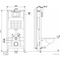 Инсталляция для унитаза Wave 553526 (с кнопкой V2, черный)