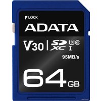Карта памяти ADATA Premier Pro ASDX64GUI3V30S-R SDXC 64GB