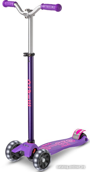 Трехколесный самокат Micro Maxi Micro Deluxe Pro LED (фиолетовый)