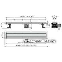 Трап/канал Alcaplast APZ13-DOUBLE9-650 (с решеткой)