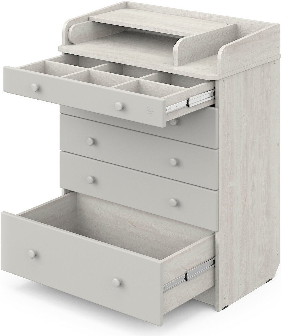 

Детский комод Атон Мебель Maks ЛДСП 800/5 с органайзером (сосна касцина/серый шелк)