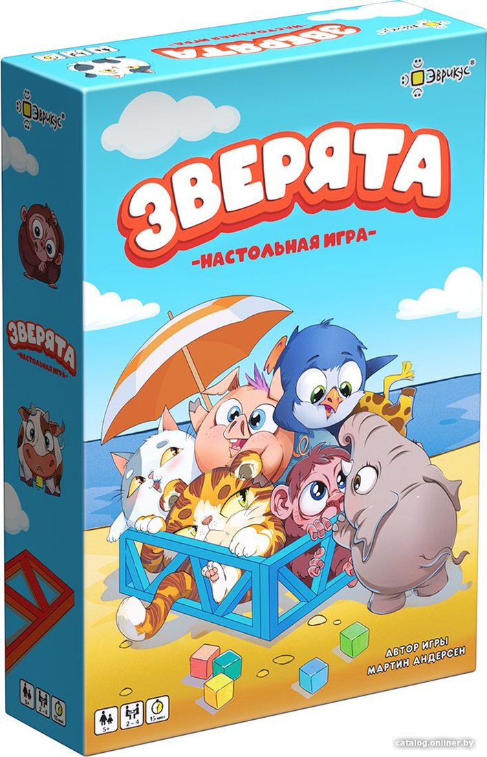 Детская настольная игра Эврикус Зверята BG-17073