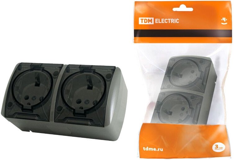 

Розетка TDM Electric Селигер SQ1818-0109 (серый)