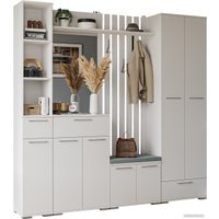 Стенка Мебель-АРС Калифорния мПря1-1 (белый)