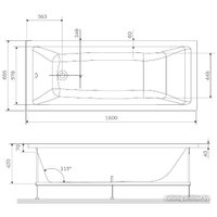 Каркас AM.PM Gem 180x70 W93A-180-070W-R