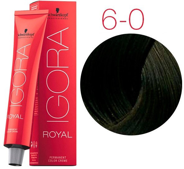 

Крем-краска для волос Schwarzkopf Professional Igora Royal Permanent Color Creme 6-0 60 мл