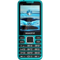 Кнопочный телефон Maxvi X10i (аква)