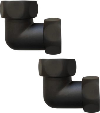 Американка Ростела угловая для п/с 1" х 3/4" г/г 740SCH1005Ral9005 (черный)