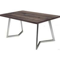 Кухонный стол Buro7 Уиллис 180 (классика, дуб мореный/серебро)