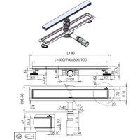 Трап/канал Roxen White Glass 91040-60
