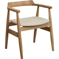 Стул с подлокотниками Sheffilton SHT-S204 (светлый бежевый/прозрачный лак) в Лиде