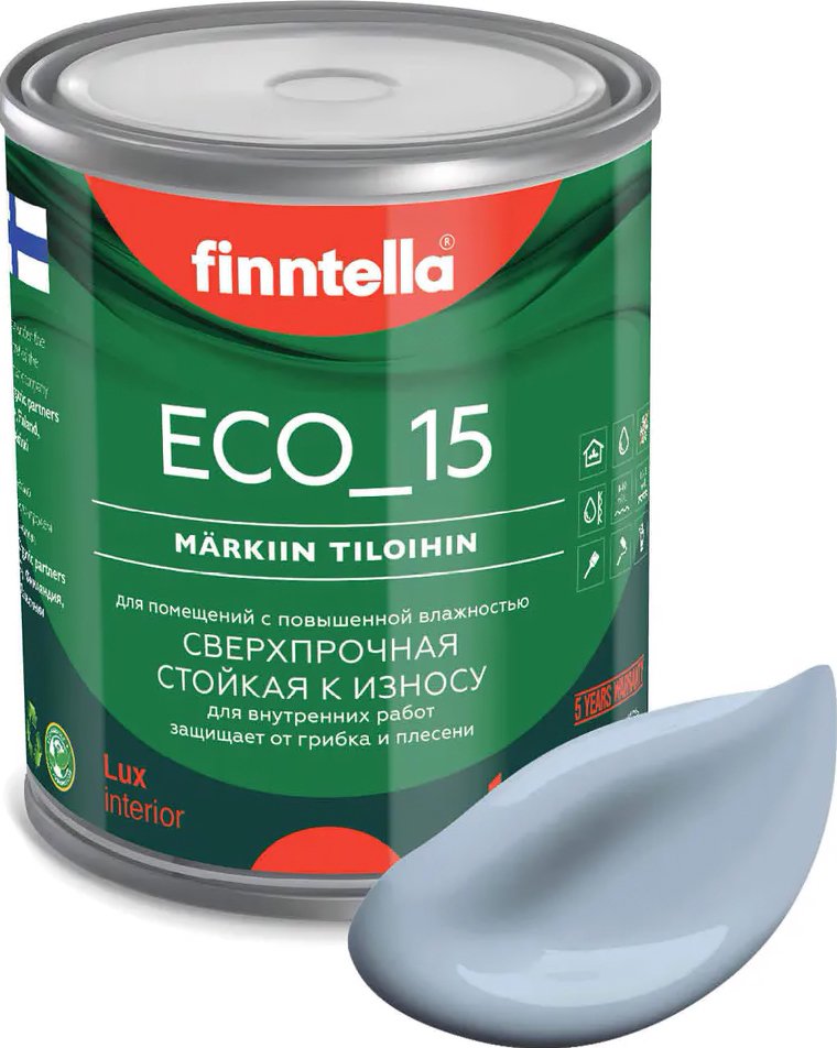 

Краска Finntella Eco 15 Niagara F-10-1-1-FL006 0.9 л (серо-голубой)