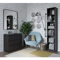 Комод Mio Tesoro Варма 3 (шпон ясень, черный)