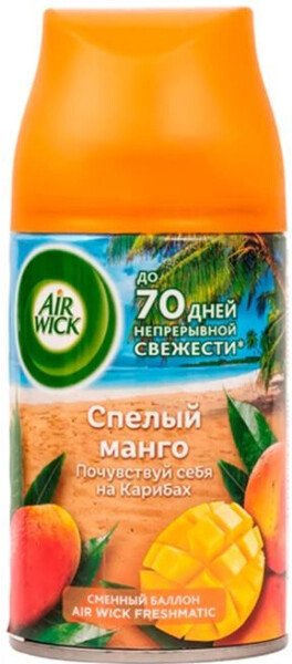 

Сменный блок для освежителя воздуха Air Wick Fresh Matic Refill Mango 250 мл (Тропические фантази)