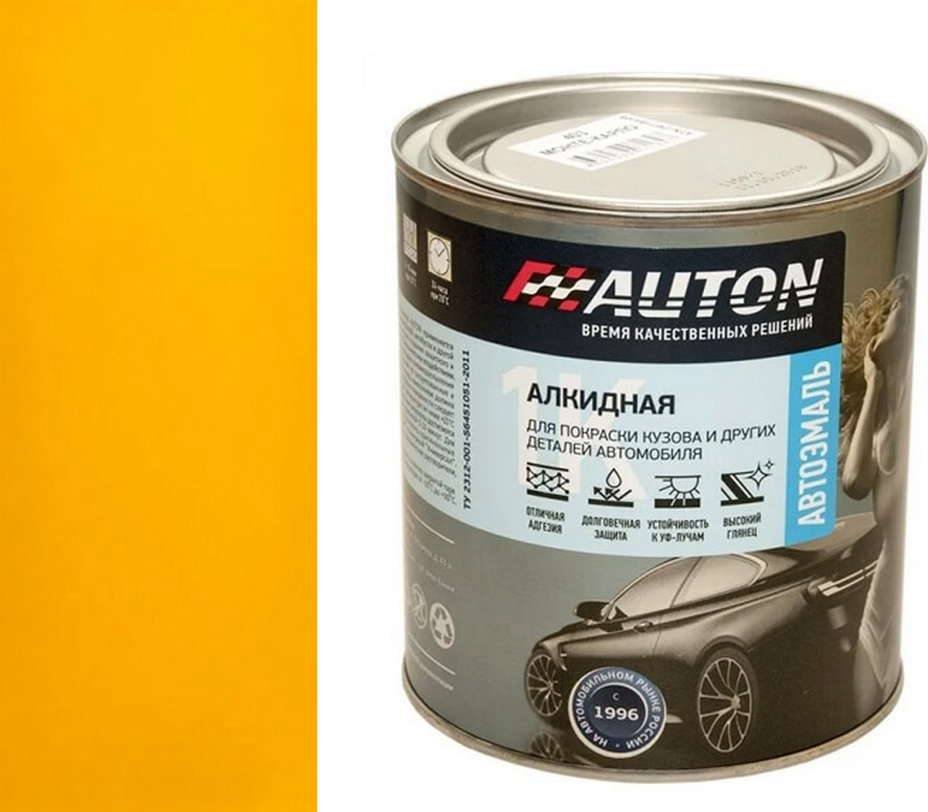 

Автомобильная краска Auton алкидная - 299 Желтое такси - банка 800 мл