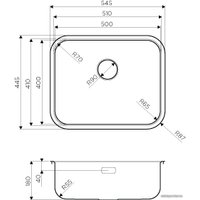 Кухонная мойка Omoikiri Omi 54-U/IF IN