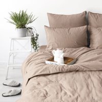 Евро комплект постельного белья Нордтекс Verossa Евро Melange Praline VRM 2515 Praline Д12 23