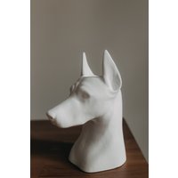 Кашпо К.РАМА Доберман (белый)