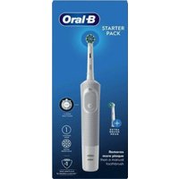 Электрическая зубная щетка Oral-B Vitality D100 Starterkit + 2 насадки (серый)