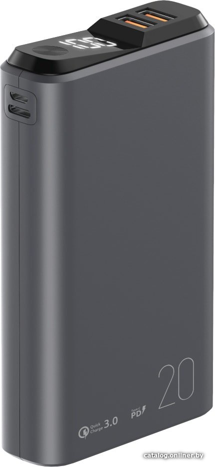 Внешний аккумулятор Olmio QS-20 20000mAh (темно-серый)