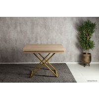 Стол-трансформер Levmar Cross D89/S90 (дуб сонома/золото)
