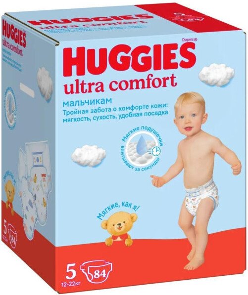 

Трусики-подгузники Huggies Ultra Comfort Boy Box 5 (84 шт)