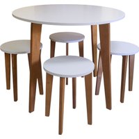 Обеденная группа Mio Tesoro Леванто (белый/дуб натуральный)