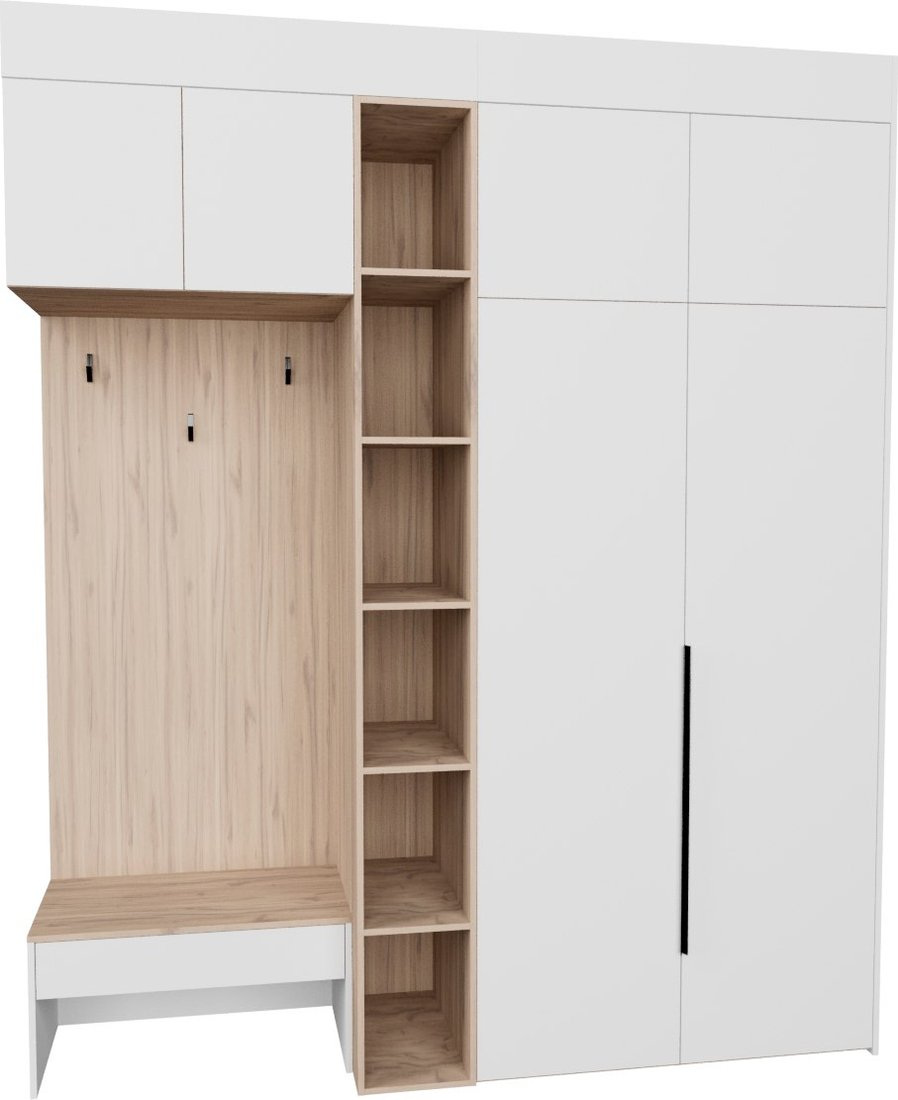 

Стенка Рэйгрупп Рэй P245-B5-2-EBE В5-2 (дуб элисон/белый премиум)