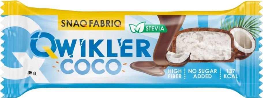

Протеиновый батончик Snaq Fabriq Qwikler (35 г, кокосовый)