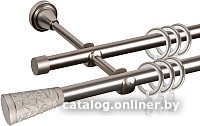 

Карниз для штор АС ФОРОС Grace D16Г/16Г составной + наконечники Севилья (2.8м, сатин)