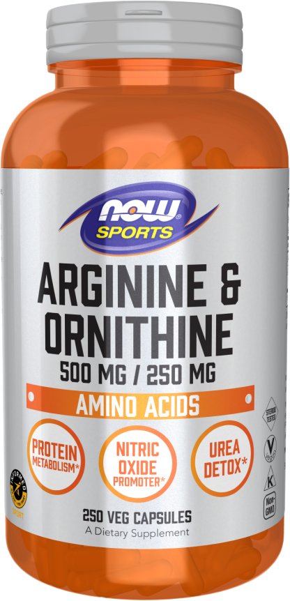 

Комплекс Now Foods Arginine & Ornithine Veg 500 мг/250 мг (250 капсул)