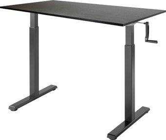 Стол с регулировкой высоты ErgoSmart Manual Desk Compact 1200x650x18 мм (дуб мореный/черный)