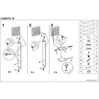 Стеллаж Halmar Caboto 16 (белый)