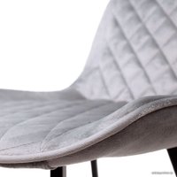 Стул AksHome Leros (светло-серый велюр HLR-20/черный)