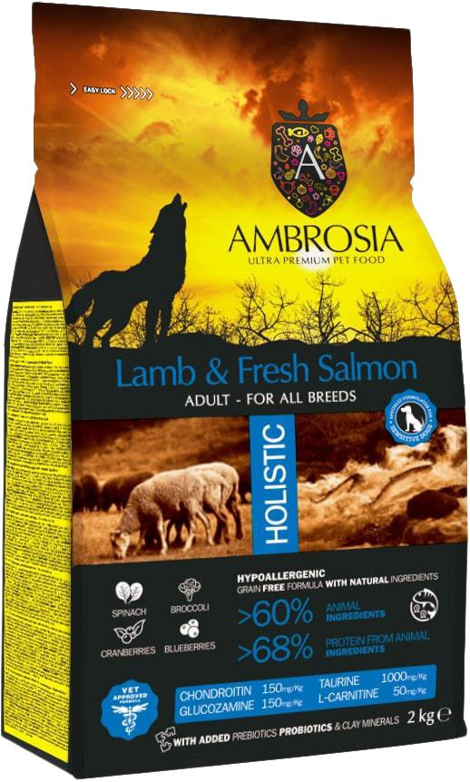 

Сухой корм для собак Ambrosia Adult All Breeds Lamb & Fresh Salmon (для всех пород с ягненком и лососем) 2 кг