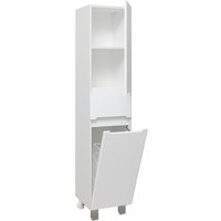  Runo Шкаф-пенал для ванной Парма 35 правый с корзиной (напольный/подвесной)