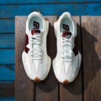 Кроссовки New Balance 327 White Dark Red Womens WS327KA (35)