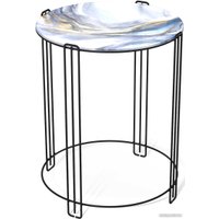 Журнальный столик Sheffilton SHT-CT53 (млечный путь/черный муар)