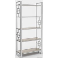 Стеллаж Hype Mebel Квадро 50x170 (белый/древесина белая)